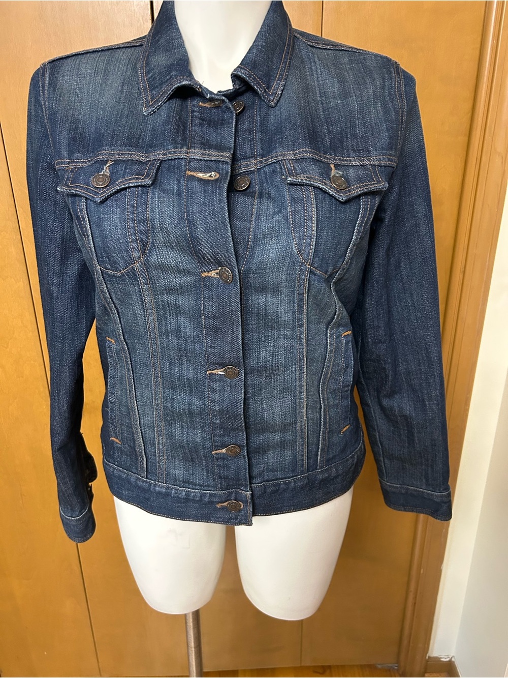 Old Navy Dark Blue Denim Jacket for Women